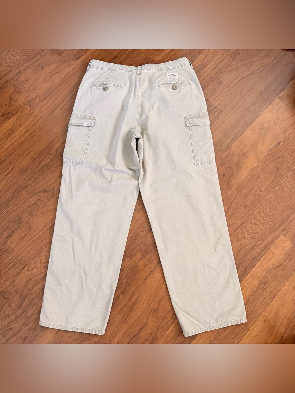 Vintage Polo Jeans Co. Ralph Lauren Y2K Baggy Khaki Cargo Pants 36x32 Cotton - Picture 8 of 11